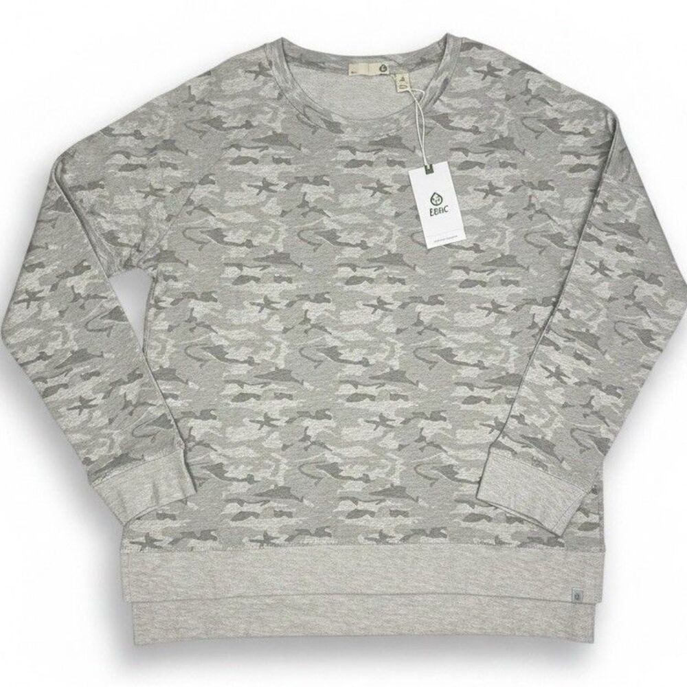 Tasc Performance Womens Heavy T-shirt Grey Camo Bamboo Organic Cotton Sz M